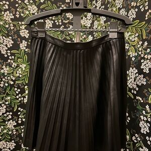 French Connection Elegant Black Faux Leather Skirt